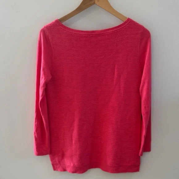 💖 Talbots Vibrant Pink Ribbed Top
Size Small - Picture 3 of 6